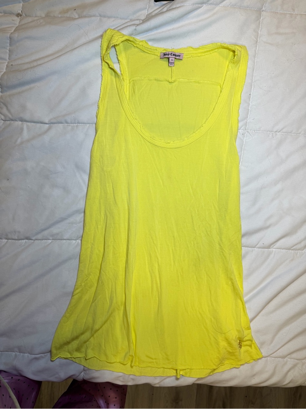 Juicy Couture Bright Neon Yellow Racerback Tank